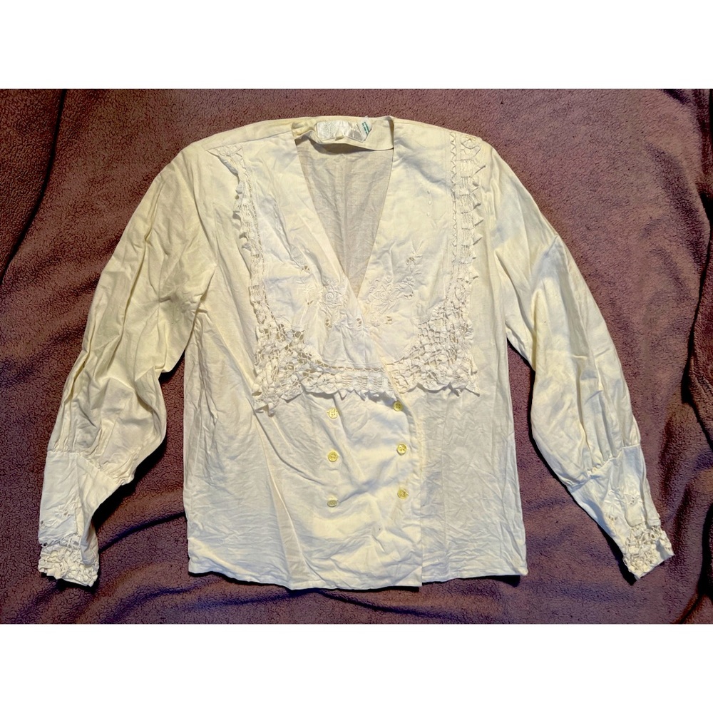 Antique collared button-up Blouse